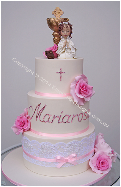 Holy Communion Baptism Cake for a girl